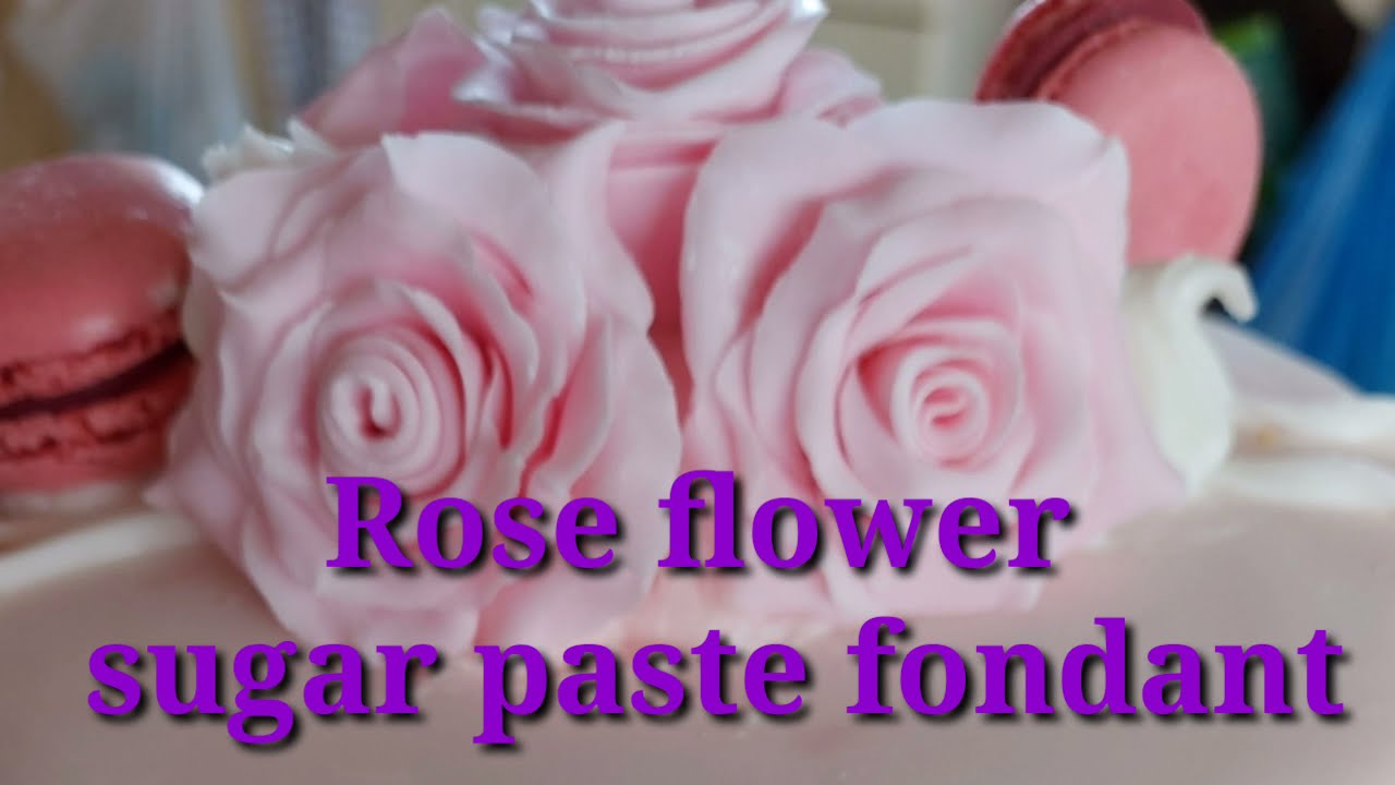 easy Rose flower sugar paste fondant without any tools.