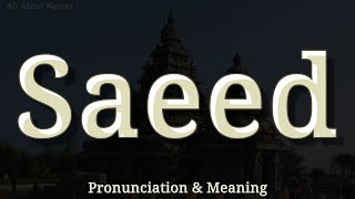 Saeed: Pronunciation and Meaning 