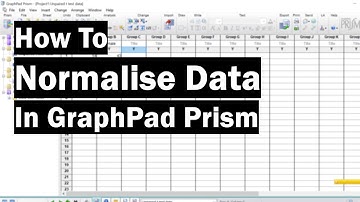 How To Normalise Data In GraphPad Prism