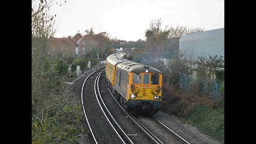 73s "Alison" & "Janice" with the Network Rail Test Train at Totton - 24/11/2020