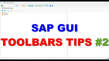 SAP GUI  TOOLBARS TIPS part 02