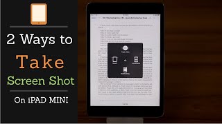 Take Screenshot on iPad Mini (2 Ways) | Easy Tips to Capture iPad Screenshot
