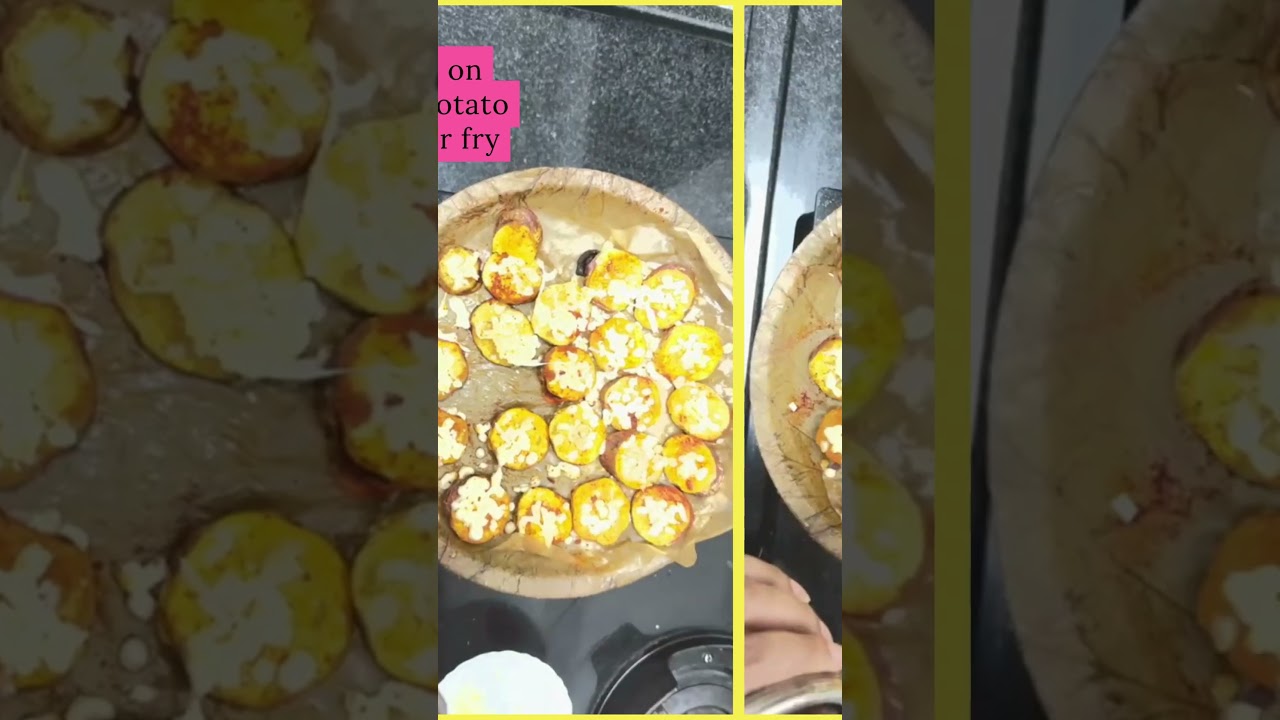 Air-Fried Sweet Potato Rounds with Cheese & Honey-drizzled Walnuts