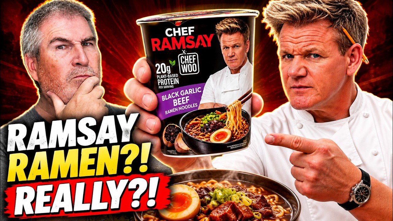 Chef Ramsay Ramen?! 😳 | Chef Gordon Ramsay Black Garlic Beef Ramen Review 🍜