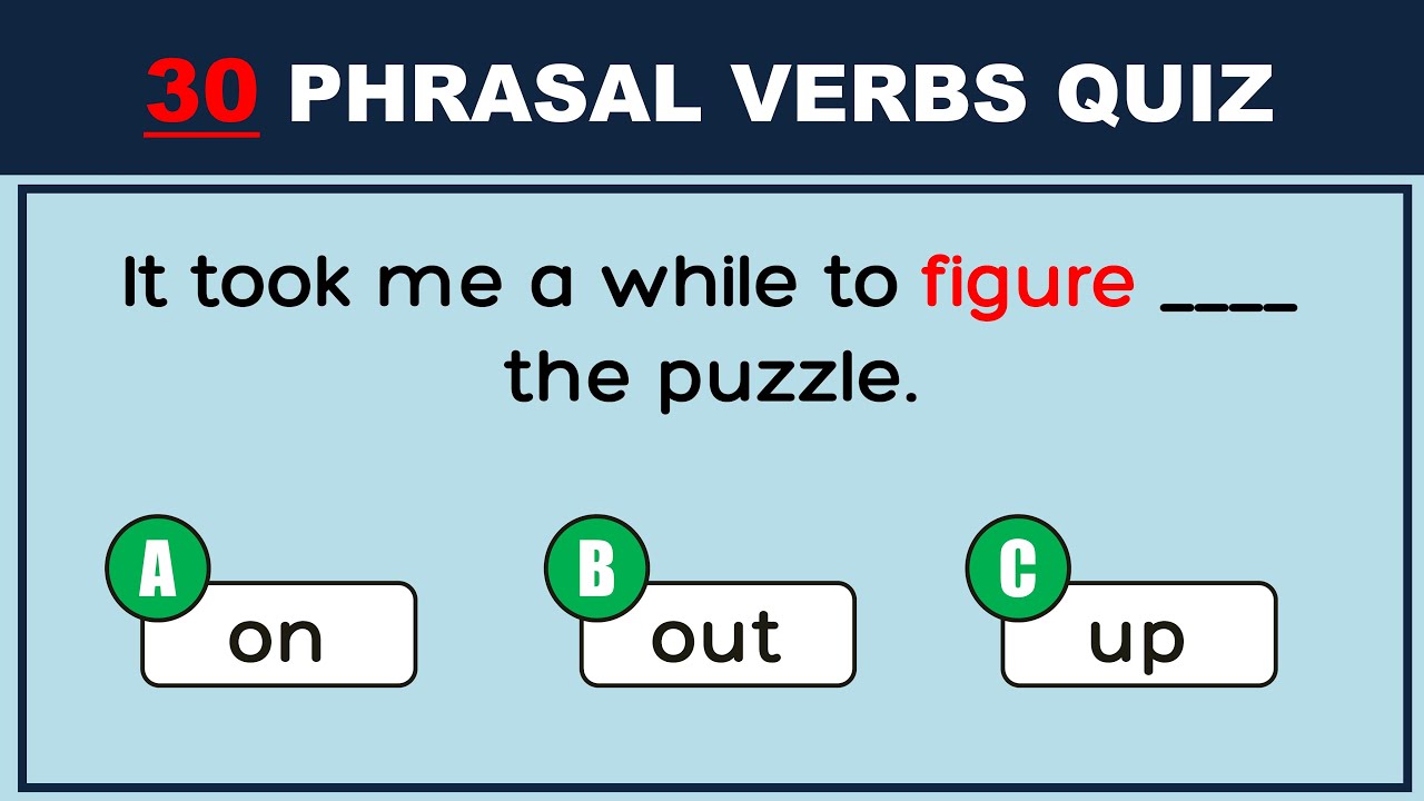 Phrasal Verbs Quiz I English grammar test I English Test For Beginners ...