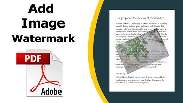 How to add an image watermark into a pdf using adobe acrobat pro dc