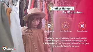 Rubber Coated Hangers, Perfect Space Saving Solution for Closet - 1Above