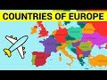 Pays deurope en anglais  apprendre la carte des pays europens avec des noms