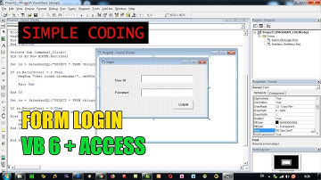 Membuat Form Login di Visual Basic 6 Database Access (accdb)
