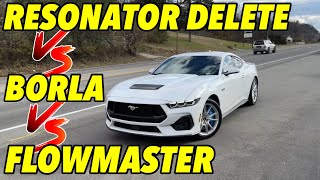 2024 Ford Mustang Gt 5.0L S650 Resonator Delete Vs Borla Switchfire Vs Flowmaster Outlaw