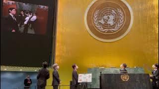 BTS watching their PTD Performance at UN 2021 | BTS Reaction PTD Performance UN 2021