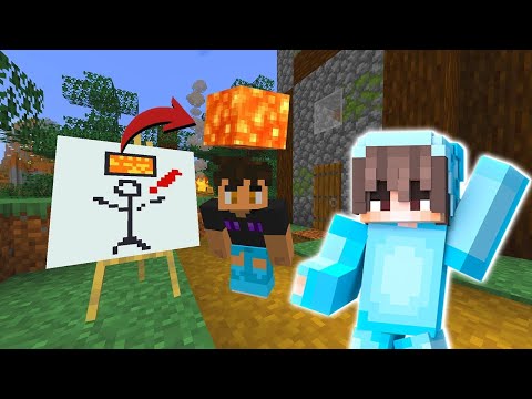 Trolleé a Mi Amigo DIBUJANDO EN MINECRAFT! 😱🤣 NOOBS VS COMPAS PRO! 🎮🤣