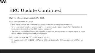 ERC Tax Update May 2022