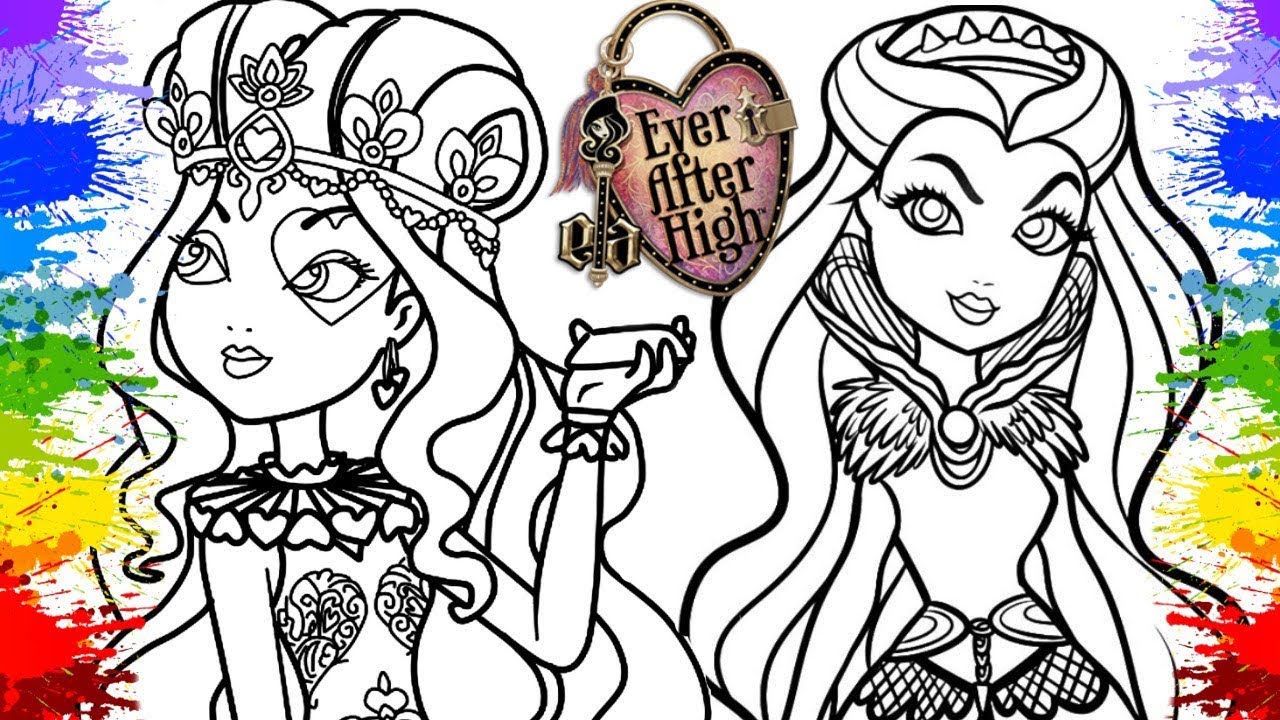 Colorir Ever After High Filha da Rainha de Copas Filha da Rainha Má  Cartoons infantil para familia 