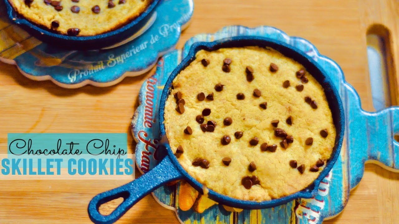 M&M and Chocolate Chip Skillet Cookie - Chicken Fried Kitchen