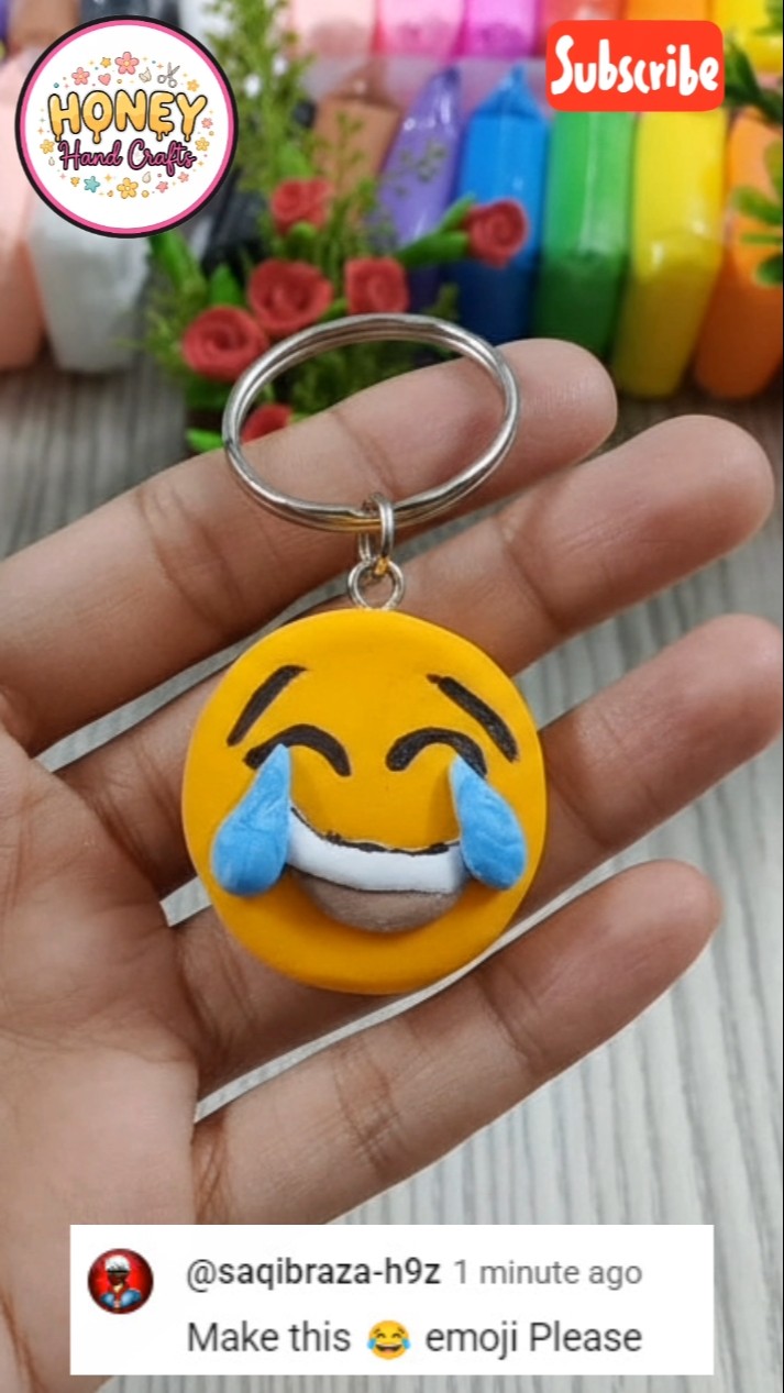 DIY laughing emoji 😂 What's your favorite? #diy #claycraft - YouTube