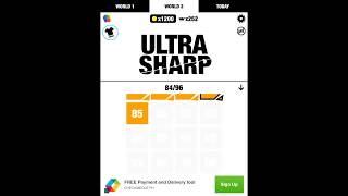 Ultra Sharp World 2 Level 85 All Stars Walkthrough