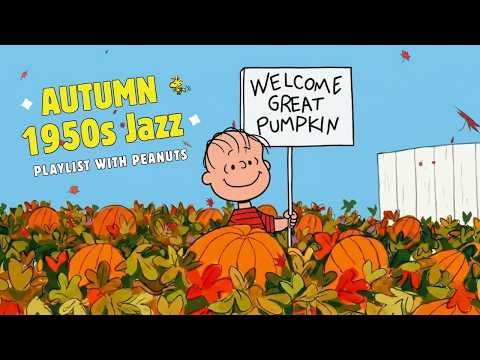 Cozy Pumpkin Jazz with Peanuts 🍂 Smooth Vintage Melodies for a Cozy Fall Day 🍁 Study, Chill & Relax