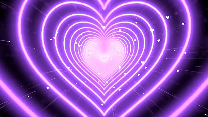 Love Heart Tunnel 💜Romantic Purple Heart Background Video Effects