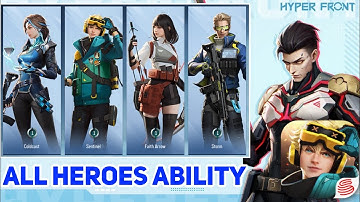Hyper Front (Valorant Mobile) - All Heroes Ability Gameplay HD