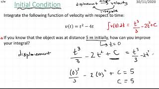 Initial or Boundary Condition for Integration