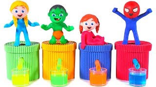 FUNNY KIDS PLAY WITH COLOR SLIME ❤ Play Doh Cartoons For Kids