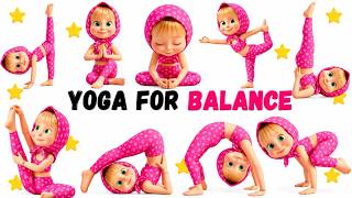 🐻🚀 Masha’s Big Yoga Adventure! Fun Challenges, Super Moves &amp; Stretching! ⚡