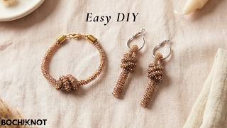 2 Easy Macrame Jewelry Projects with ONE Knot (Earrings + Bracelet!)