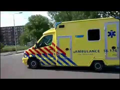 Prio 1/A1 Veel ambulances en politie met spoed in Amsterdam, Rotterdam, Papendrecht en Zwijndrecht!
