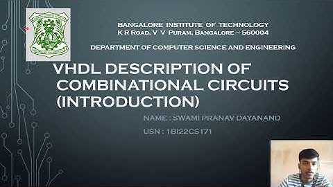 VHDL description of combinational circuits (Introduction)
