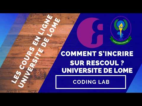 Comment s’inscrire sur RESCOUL - Université de Lomé