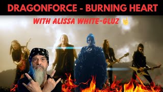 DRAGONFORCE X ALISSA WHITE-GLUZ - BURNING HEART - TOTAL FIRE! I NEED THIS! - METAL DUDE (REACTION)