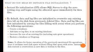 Celebrity what do you mean by instance file initialization (IFI) in #sqlserver2017 ? For #beginners #freshers Net Worth