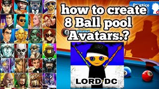 How to create or edit an 8 ball pool avatars ?