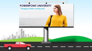 Animated Advertisement Billboard Design slide in PowerPoint