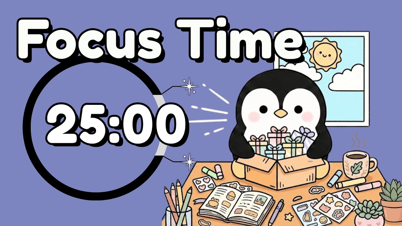 2-HOUR STUDY WITH ME | 25/5 Pomodoro timer | Deep Work Focus