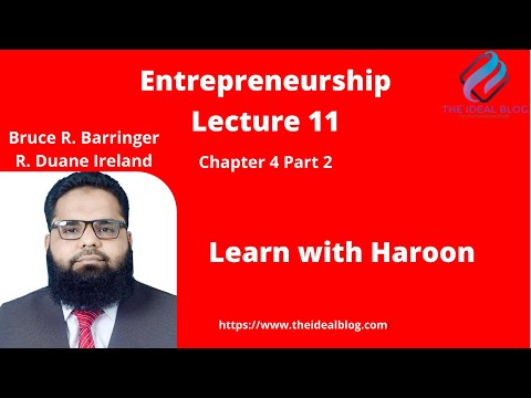 Lecture 11 Chapter 4 Part 2 Entrepreneurship