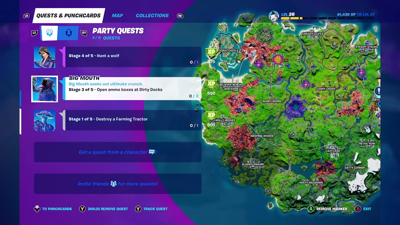 Stage 3 of 5: Open ammo boxes at Dirty Docks Big Mouth rare challenge quest