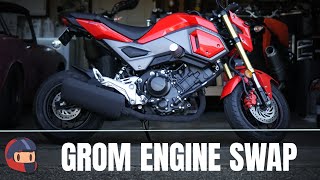 Honda Grom Engine Swap: Twice the Engine for Twice the Price  CBR 250cc / 300cc HowTo