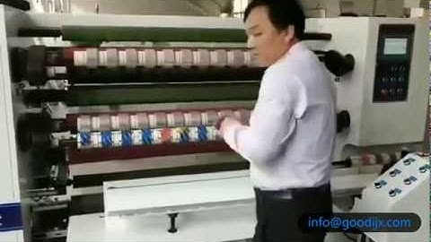 GD211 new model automatic bopp adhesive tape slitting machine with core loader and unloader device