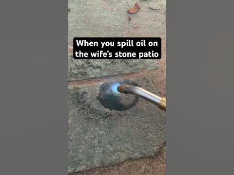I spilled motor oil on the patio. Don’t tell my wife. - YouTube