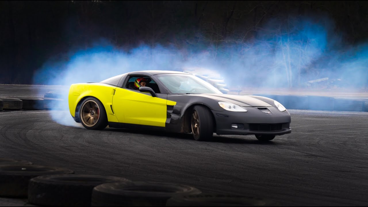C6 Z06 Drifting at Piedmont Drift/Dragway