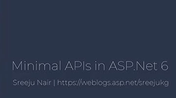 Minimal APIs in Asp.Net 6