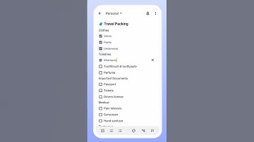 Planndu Travel Packing Template