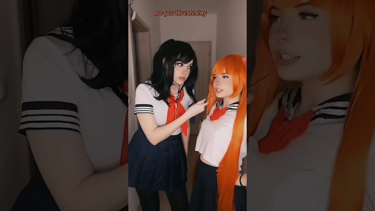 Are you threatening me| Ayano Aishi & Osana Najimi @nikkihatsunecosplay#cosplay | Yandere Simulator