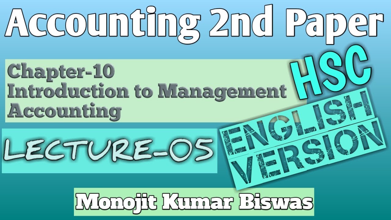 HSC Accounting 2nd Paper Chapter10 Introduction to Management