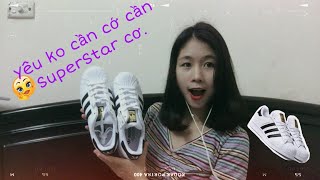 Adidas SuperStar tem vàng_So sánh SuperStar và SuperStar J | Na Mít family
