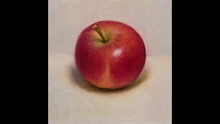 Red apple time lapse painting