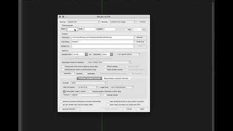 Basic Settings on Render Screen in Reaper
