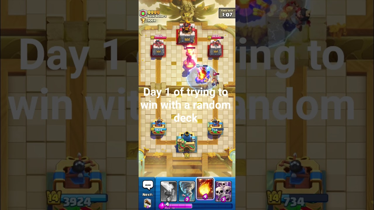 day one of trying to win with random deck 